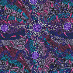 ROARING FORTIES PURPLE by Aboriginal Artist Greg Matthews