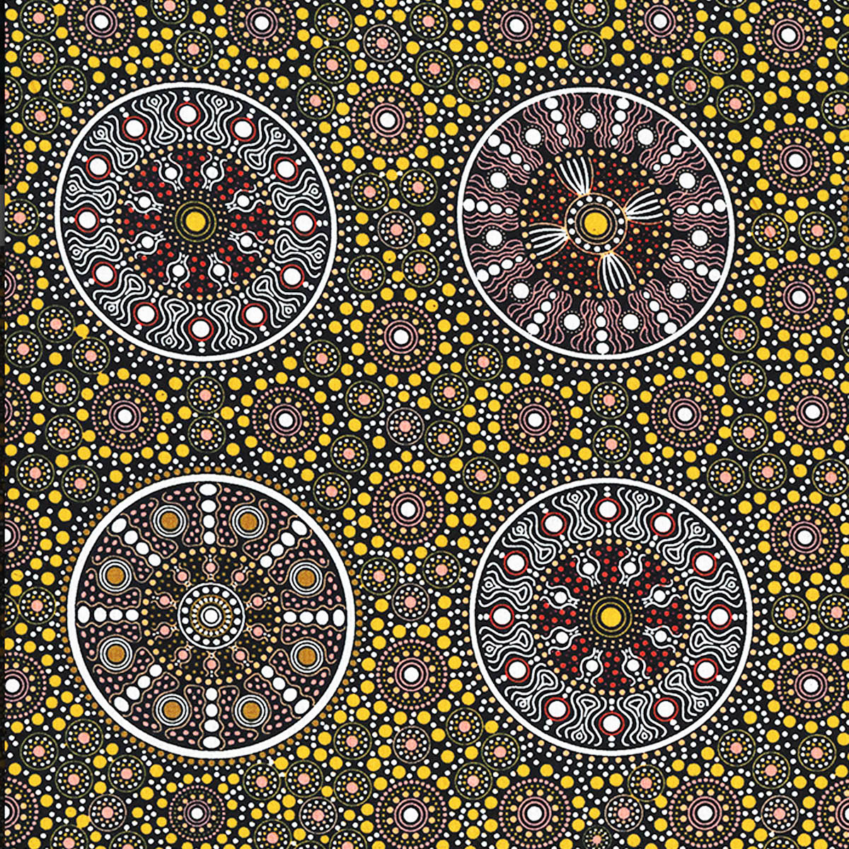 WILDFLOWERS AFTER RAIN YELLOW by Aboriginal Artist LETISHA DOOLAN