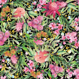 D/F WILDFLOWERS #2 by Australian artist CARLIE EDWARDS for Devonstone (Australia)- 100% Cotton