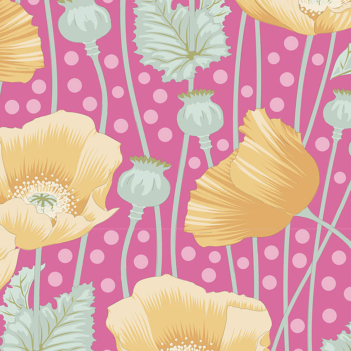 Tilda Gardenlife - Poppies Pink
