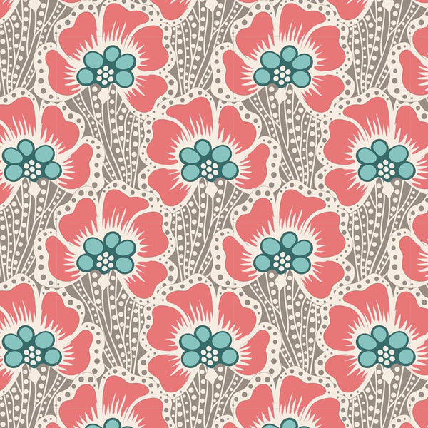 Tilda COTTON BEACH - 100330 Ocean Flower Grey