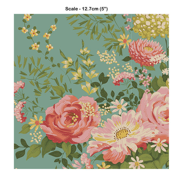 Tilda CHIC ESCAPE - Wild Garden Teal - #100445