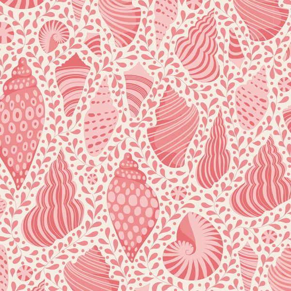 Tilda Cotton Beach BEACH SHELLS  - 110024  Coral