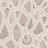 Tilda Cotton Beach BEACH SHELLS  - 110025 Grey