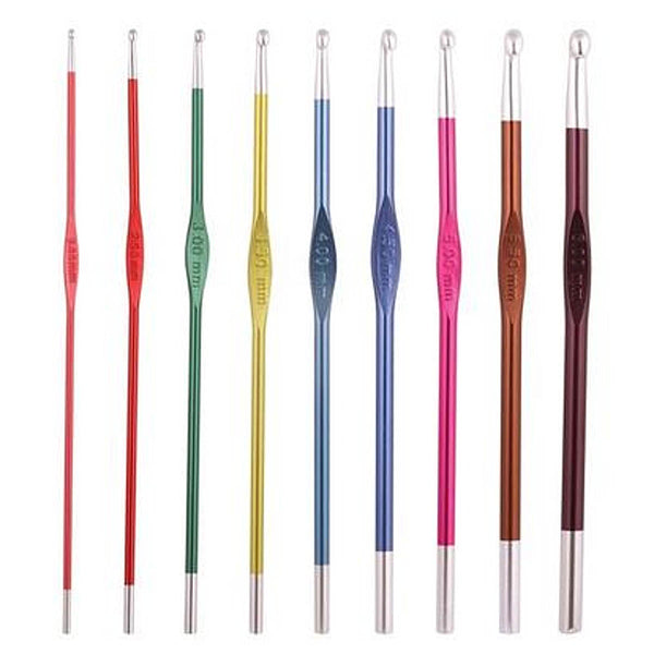 KnitPro 47480 ZING CROCHET HOOK SET of 9 (Single Ended)