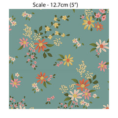 Tilda Chic Escape DAISYFIELD - Teal #110050