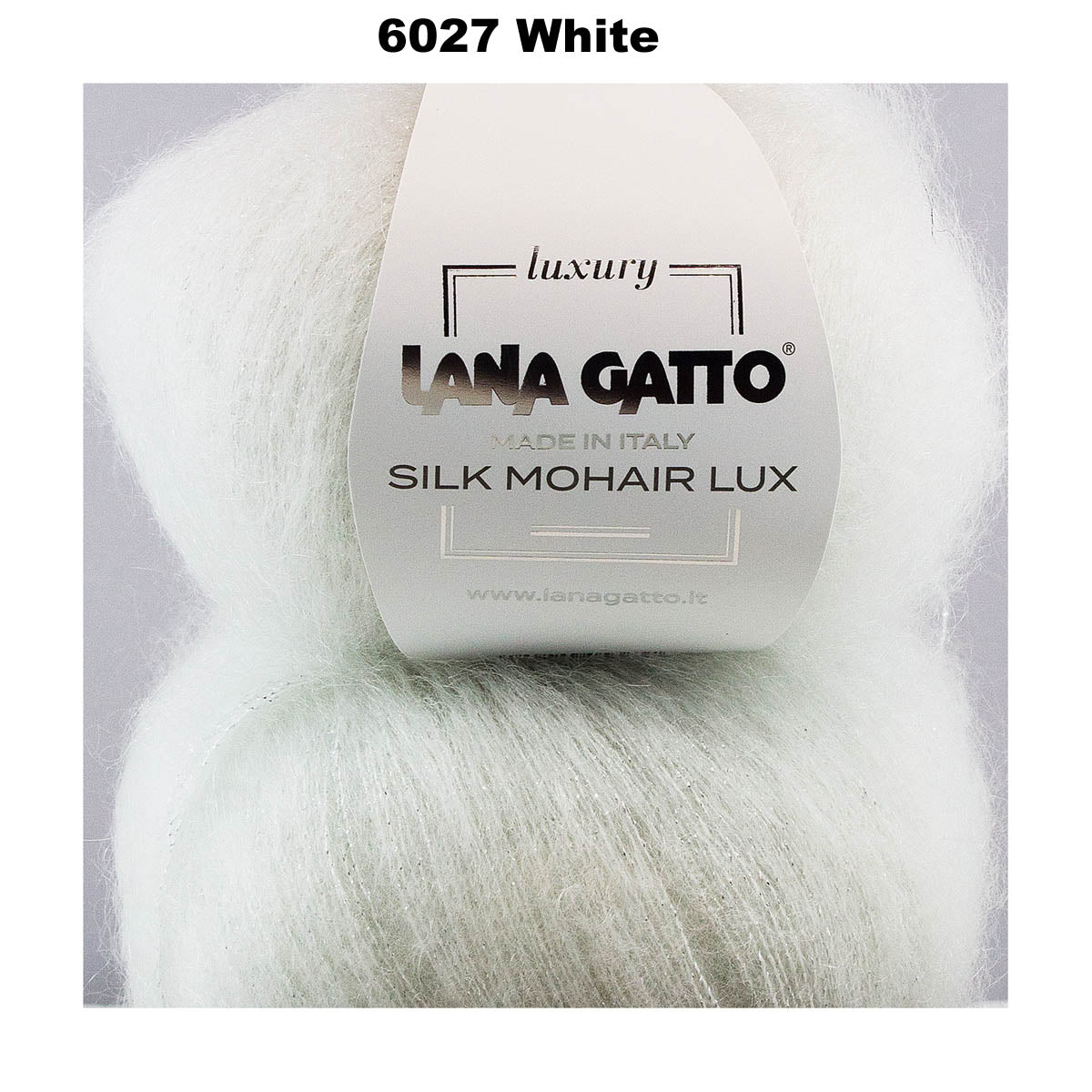 LANA GATTO - SILK MOHAIR LUX (Sparkly Lurex) -  78% SuperKid Mohair, 14% Silk, 4% Nylon, 4% Polyester - 2ply/Fingering - Ball 25g 212m/231yds  CHOOSE COLOUR