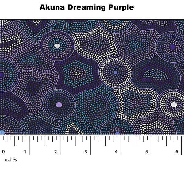 AKUNA DREAMING PURPLE by Australian Aboriginal Artist Agnes Rubuntja