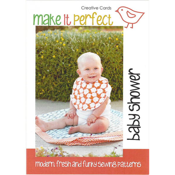 BABY SHOWER  Creative Cards Pattern for Bib and Blanket - Australian design by Make It Perfect