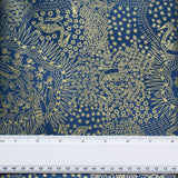 BROLGA LIFE (Blue & Metallic Gold) by Aboriginal Artist NAMBOOKA