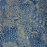 BROLGA LIFE (Blue & Metallic Gold) by Aboriginal Artist NAMBOOKA