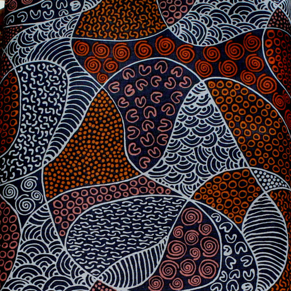 BUSH COCONUT DREAMING BROWN by Aboriginal Artist AUDREY NAPANANGKA