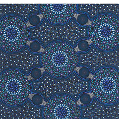 BUSH FLOWERS BLUE by Aboriginal Artist Marlene Doolan