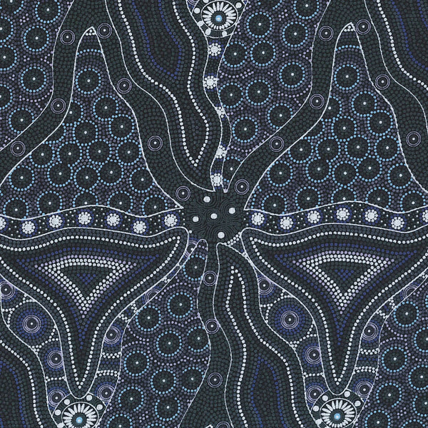 BUSH TOMATO & WATERHOLE BLACK by Aboriginal Artist Cindy Wallace