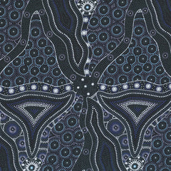 BUSH TOMATO & WATERHOLE BLACK by Aboriginal Artist Cindy Wallace
