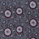 BUSH ONIONS & WILD FLOWERS BLACK by Aboriginal Artist JANE DOOLAN