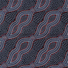 BUSH SPINIFEX BLACK by Aboriginal Artist Geraldine Riley