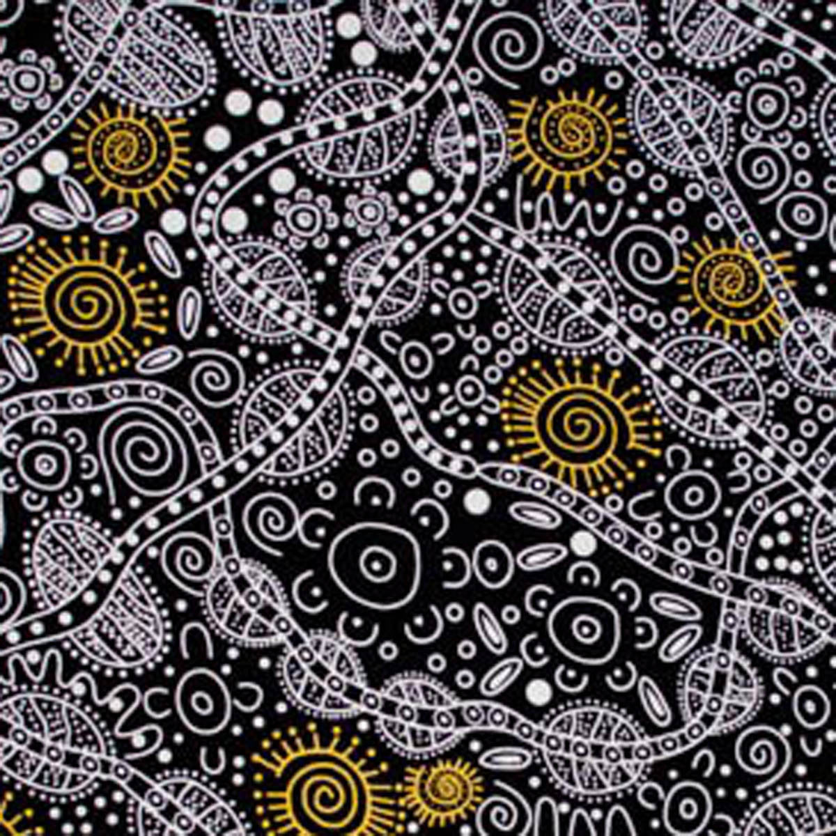 BUSH TUCKER BLACK by Aboriginal Artist JUNE SMITH