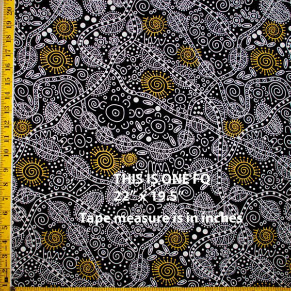 BUSH TUCKER BLACK by Aboriginal Artist JUNE SMITH