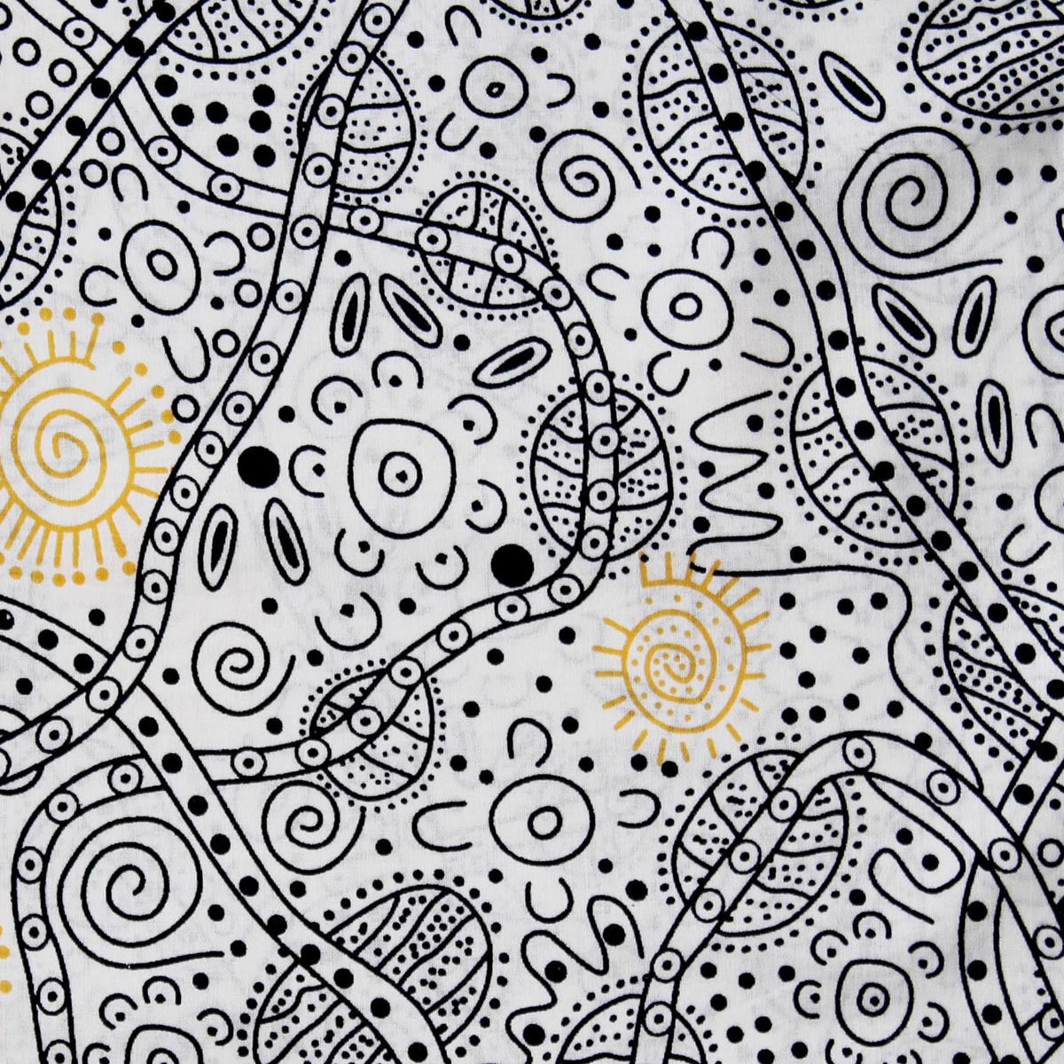 BUSH TUCKER WHITE by Aboriginal Artist JUNE SMITH