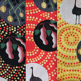 BUSH TUCKER WITH WILD FIG YELLOW by Aboriginal Artist NATASHA STUART