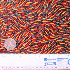 BUSH YAM RED #1 by Aboriginal Artist JEANNIE PITIJARA