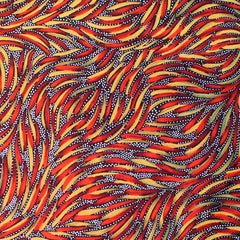 BUSH YAM RED #1 by Aboriginal Artist JEANNIE PITIJARA