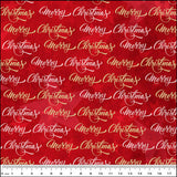 KK/CO MERRY CHRISTMAS TEXT RED - Christmas in Oz Collection by K&K