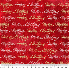 KK/CO MERRY CHRISTMAS TEXT RED - Christmas in Oz Collection by K&K