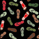 KK/CO THONGS BLACK  - Christmas in Oz Collection by K&K