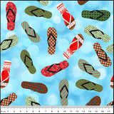 KK/CO THONGS BLUE  - Christmas in Oz Collection by K&K