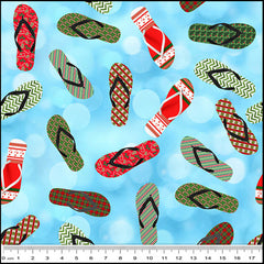 KK/CO THONGS BLUE  - Christmas in Oz Collection by K&K