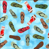 KK/CO THONGS BLUE  - Christmas in Oz Collection by K&K