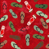 KK/CO THONGS RED  - Christmas in Oz Collection by K&K