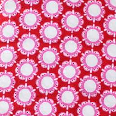 EB/FC CIRCLE FLOWERS Red/Pink/White - Flower Child Collection by Rosalie Quinlan