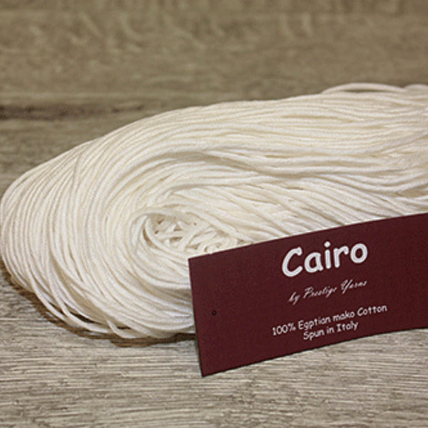 PY CAIRO Ecru/Undyed 100% Egyptian Mako cotton 8ply/DK/Lt Worsted 100g/250 metres
