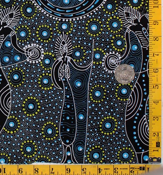 DANCING SPIRIT BLUE by Australian Aboriginal Artist COLLEEN WALLACE