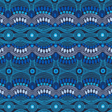 DESERT FLORA BLUE by Aboriginal Artist Roseanne Ellis
