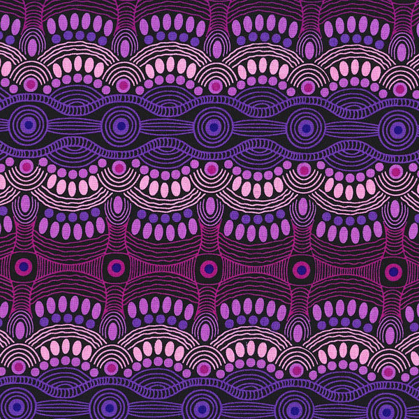 DESERT FLORA PURPLE by Aboriginal Artist Roseanne Ellis