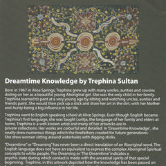 DREAMTIME KNOWLEDGE BURGUNDY by Aboriginal Artist TREPHINA SULTAN