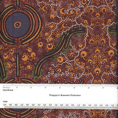 DREAMTIME KNOWLEDGE BURGUNDY by Aboriginal Artist TREPHINA SULTAN