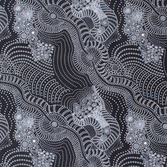 DREAMTIME RIVERBED BLACK by Aboriginal Artist Anna Pitjara