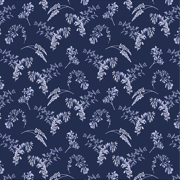 D/F FLOWER FESTIVAL NAVY by Devonstone (Australia)- 100% Cotton