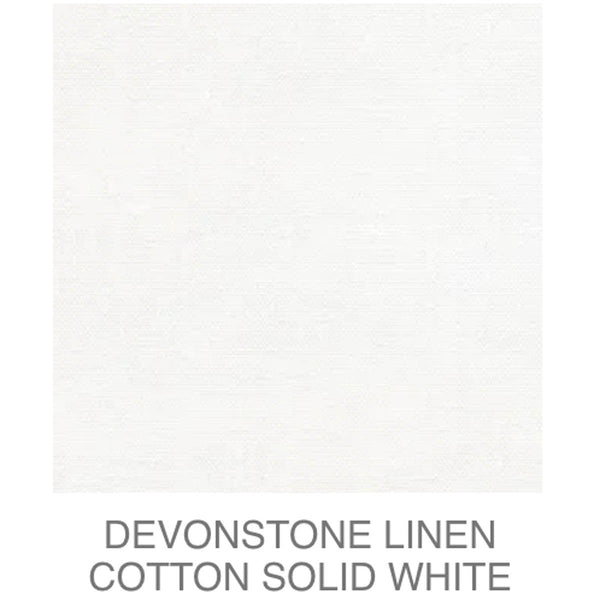 D/L Devonstone Linen Solids 55% Linen 45% Cotton - #4101 WHITE
