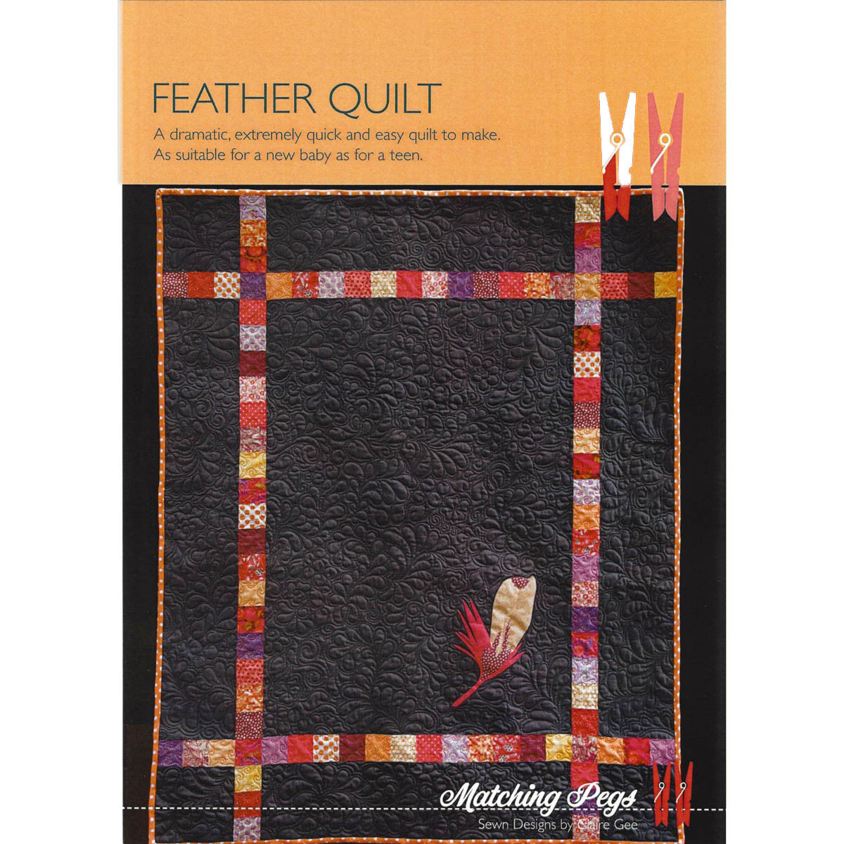 FEATHER QUILT - Pattern - by Australian Designer Claire Gee of Matching Pegs