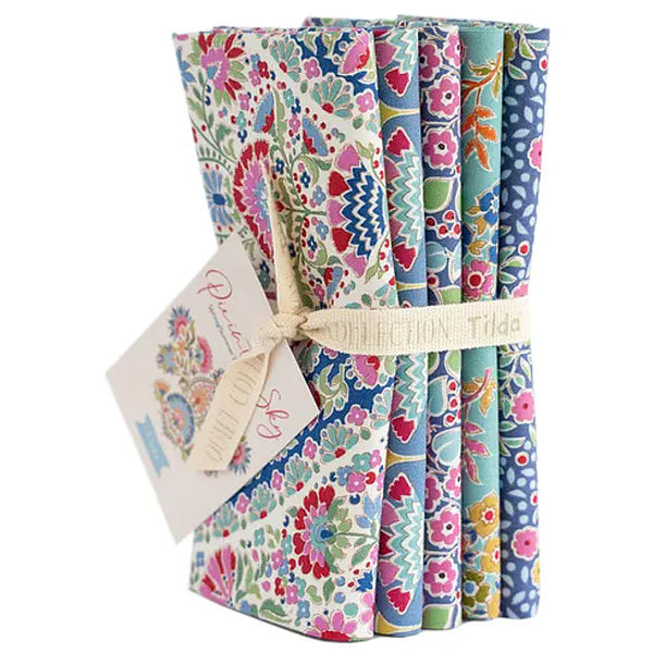 Tilda PIE IN THE SKY  -  FQ Bundle of 5 FQ's - #300149  Blue