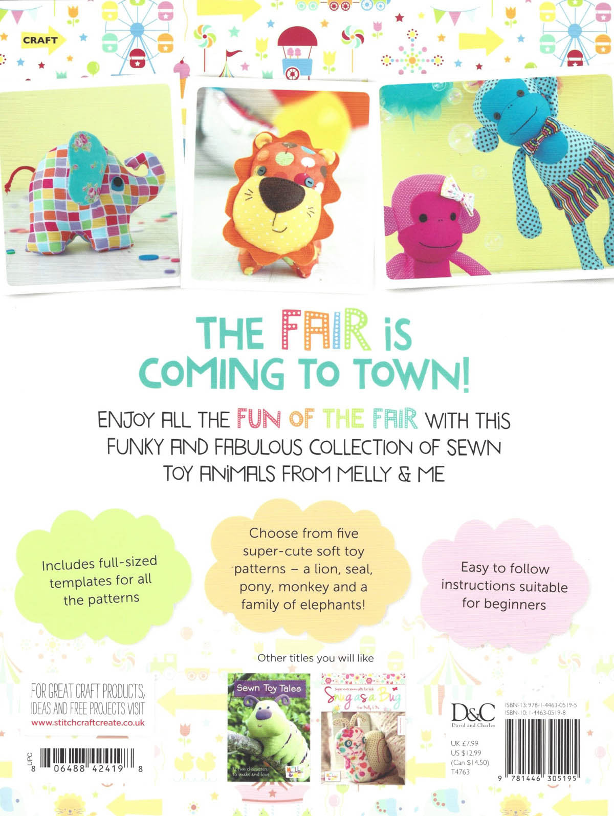 FUN OF THE FAIR  - Stuffed Animal Toy Pattern Book by Melanie McNeice