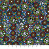 GATHERING BUSH TUCKER GREEN by Aboriginal Artist GLORIA DOOLAN
