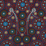 GATHERING BUSH TUCKER RED by Aboriginal Artist GLORIA DOOLAN