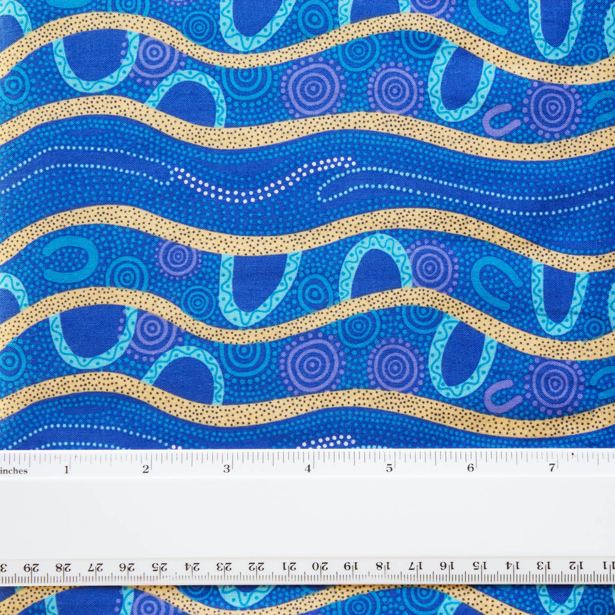 GATHERING BY THE RIVER BLUE by Australian Aboriginal Artist BARBARA EGAN